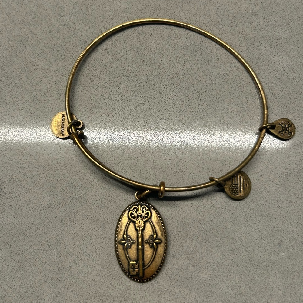 Brass Key charm Alex and Ani bracelet